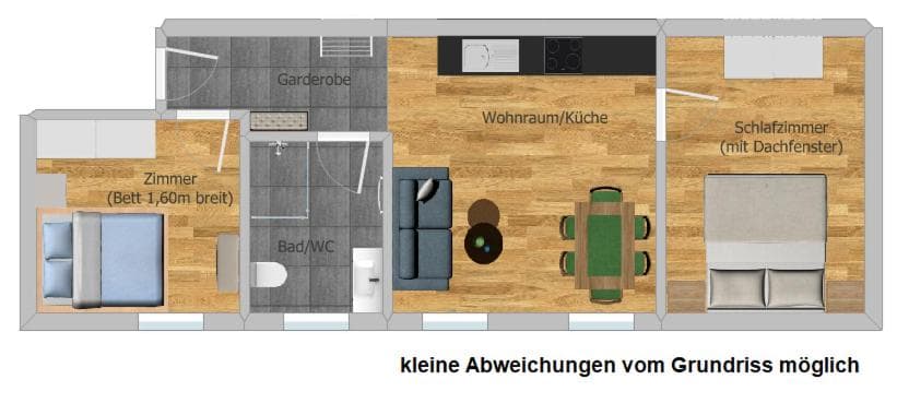 Apartment mit 2 Schlafzimmern - 8